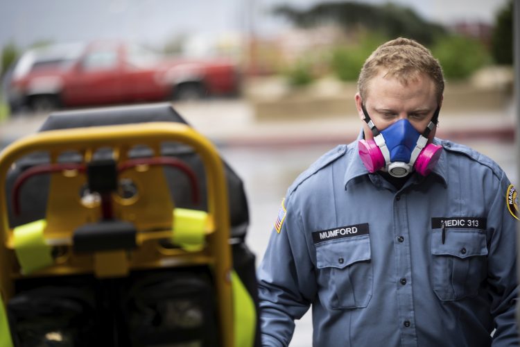 Paramedics in hard-hit areas put their lives on the line